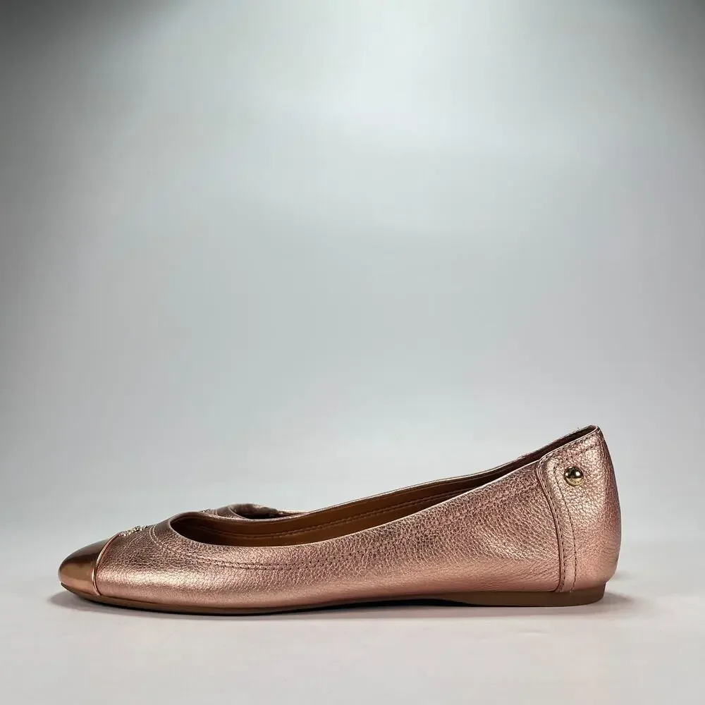 Coach Chelsea Rose Gold Casual Comfort Slip On Ballet Flats A01329 Women's Sz 9B